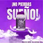 Gomitas de magnesio Calm para dormir profundo, frasco morado, ayuda a regular el ciclo de sueño y relajar tensión muscular.