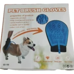 Guante azul para bañar mascotas, con cerdas flexibles para limpieza profunda y masaje. Incluye de perro Corgi.