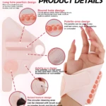 Guante para maquillador@ rosado con diseño de texturas para limpieza de brochas y paleta de mezcla.