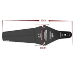 Guardabarros trasero MTB negro, 33x10cm, protege del barro, ideal para bicicletas.