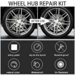Kit reparador de rines: compara antes y después, detalla acabado brillante, secado rápido, resistencia a rayones, color original, a prueba de agua y UV.