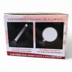 Linterna LED Nanotec NT-L3185 con zoom profesional de aluminio, en modo foco y reflector, visibilidad a 3.5 km.