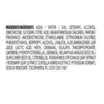 Ingredientes de acondicionador reparador L'Oréal con ácido cítrico: Aqua, Dimethicone, Glycerin, Parfum, Cetrimonium Chloride.