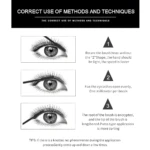 Tutorial de aplicación de rímel: pasos 1, 2 y 3 para pestañas definidas.