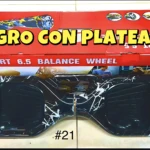 Hoverboard negro con diseño de rayos blancos, modelo Smart 6.5 Balance Wheel.