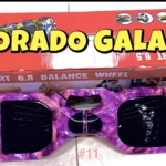 Patineta eléctrica autoequilibrada Morado Galaxi 6.5 pulgadas con luces LED para niños.