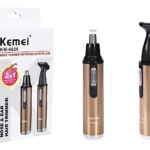 Cortapelos Kemei KM-6629 dorado 2 en 1 para nariz, orejas y patillas.