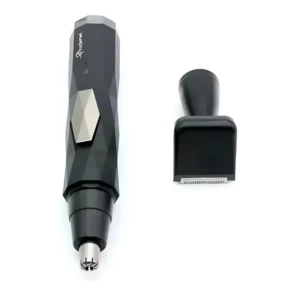 Set x2 máquina para cortar pelo de nariz, color negro, un accesorio de corte para nariz y otro accesorio plano.