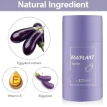 Mascarilla facial Meidian de rodillo en barra, morada, con extracto de berenjena y vitamina E.