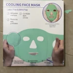 Mascarilla facial de hidrogel verde para ojos, alivia hinchazón y enrojecimiento, libre de látex y BPA.