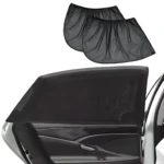 Parasoles negros para ventanas de auto, malla flexible, 2 unidades, para protección solar.