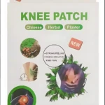 Parches terapéuticos para rodilla "Knee Patch" con hierbas chinas. Alivian dolor, relajan y ofrecen sensación fuerte. Incluye imágenes ilustrativas.