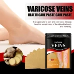Parches para várices, 12 unidades, con jengibre y aplicador en pierna, ideal para suavidad instantánea.