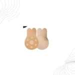 Pezoneras Realsa Busto brasier sostén, adhesivas, silicona, color piel, 2 unidades, diseño orejas de conejo, para realce.