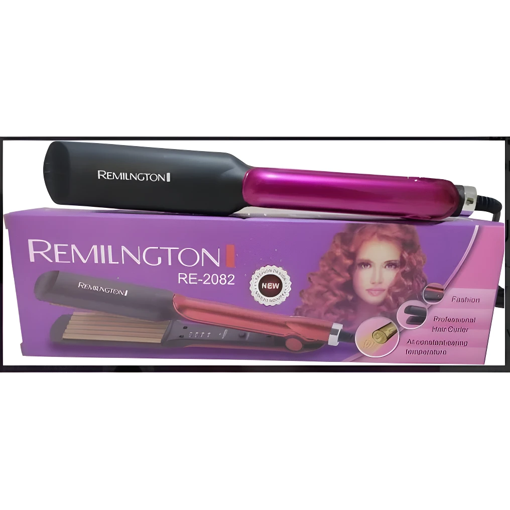 Plancha de cabello Remington RE-2082 morada y roja, profesional con control de temperatura.