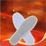 Set x2 plantillas con infrarrojo, blancas, perforadas y transpirables, sobre fondo naranja degradado.