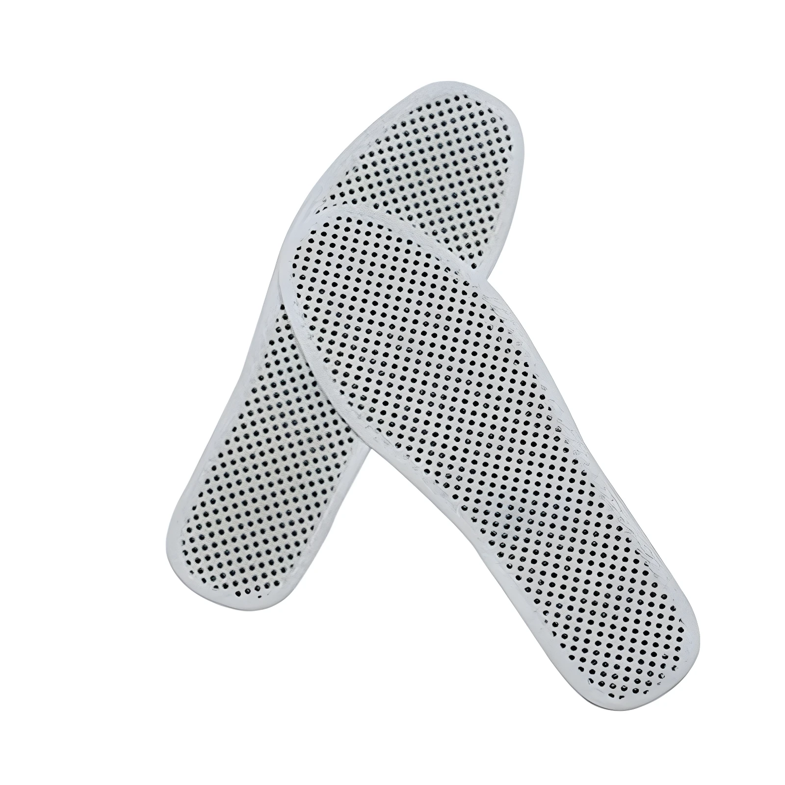 Set x2 plantillas blancas perforadas con infrarrojo, transpirables para calzado.