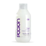 Crema para peinar Poción Dual 450 ml, en envase blanco, con texto morado para estilizar y proteger el cabello.
