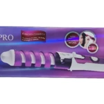Rizador de cabello VIVALIZZ PRO PP-777, con barril espiral en cerámica morada.