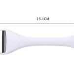 Rodillo facial metálico doble punta, blanco, 15.1 cm largo x 4.6 cm ancho, para desinflamar y refrescar la piel.