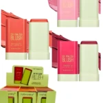 Set x2 rubor en barra "On-the-Go Blush" en tonos coral y rosa, para contorno facial natural y duradero.
