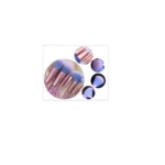 Set de 12 brochas de maquillaje con mango rosa metálico y cerdas degradadas azul-rosa, detalle glitter.