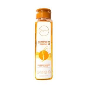 Botella de shampoo Anyeluz con ginseng para cabello graso, 500 ml. Fortalece la fibra capilar.
