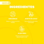 Shampoo Tongole Pocion para cabellos rizados: ingredientes ceramidas, aceite de coco y aloe vera que reparan, nutren e hidratan.