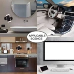 Set de 2 soportes celulares transparentes Fixate Gel, ideal para baño, cocina y carro.