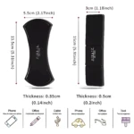 Set x2 soportes celulares multiusos Fixate Gel Pads, negros, uno con forma ergonómica de 13.5cm y otro rectangular de 15cm.