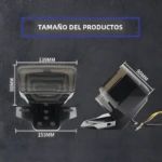 Stop LED para moto, señalización direccional, dimensiones 139x90x153 mm.