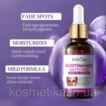 Suero aclarante Sadoer Nicotinamide Whitening con 30ml, atenúa manchas y mejora la piel.