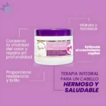 Crema Anyeluz Terapia Capilar de Crecimiento con extracto de cebolla roja para cabello hermoso y saludable.