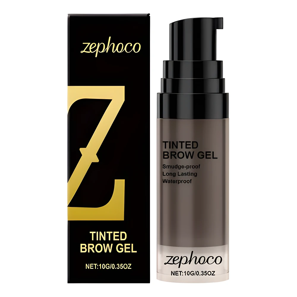 Zephoco Tinte para cejas café oscuro 10g, smudge-proof, larga duración, a prueba de agua.
