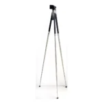 Trípode Beston 2008 plateado y negro de 107 cm, extensible, con ruedas, para cámara o celular.