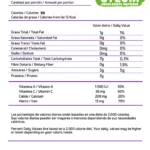 Información nutricional de Proteína para Niños Nutex, con porción de 34g y 12 porciones por envase.