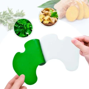 Parche verde para rodilla de hierbas y jengibre para aliviar el dolor y mejorar la movilidad.
