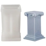 Set x2 Molde Silicona para Velas Columna Griega