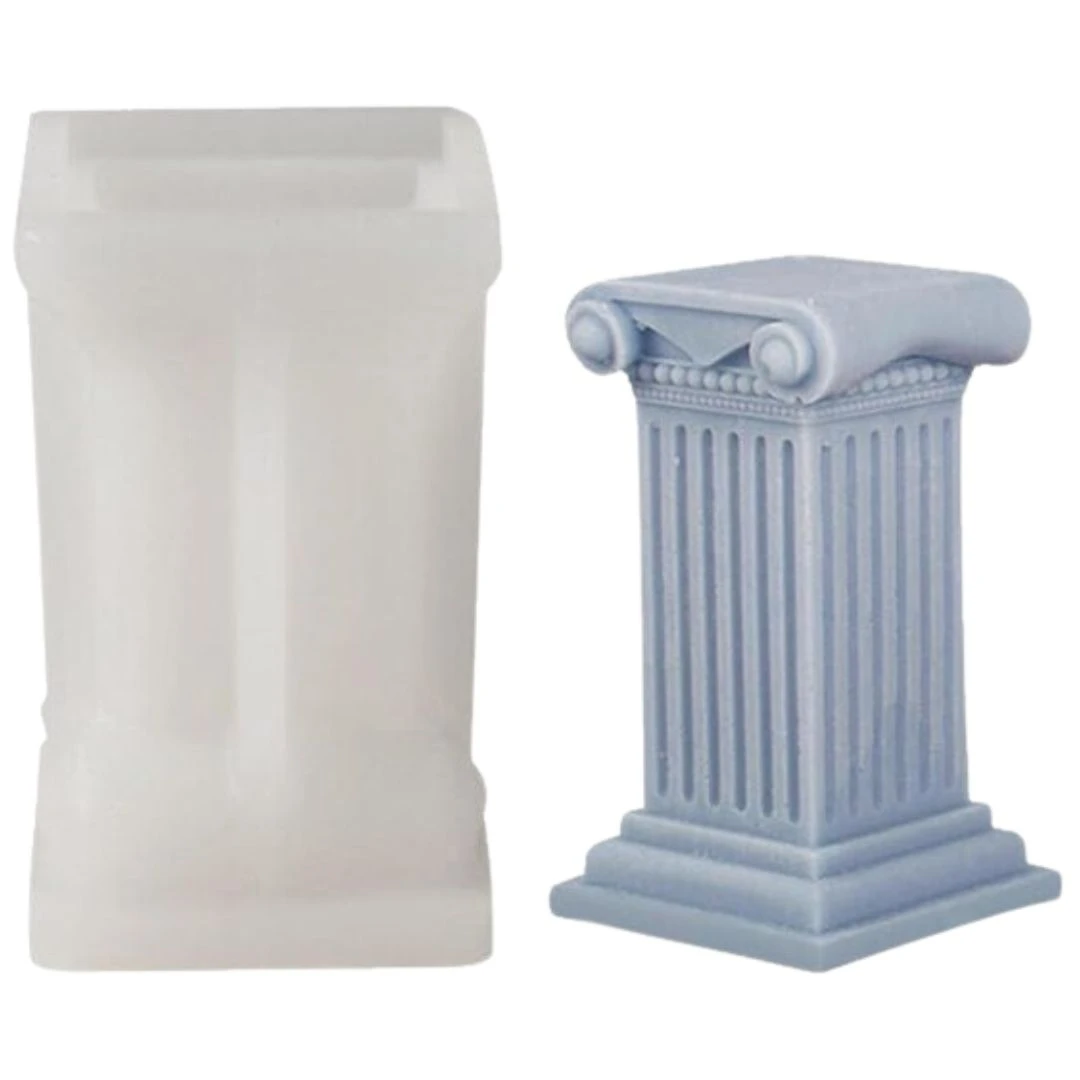 Set x2 Molde Silicona para Velas Columna Griega