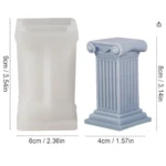 Set x2 Molde Silicona para Velas Columna Griega - Imagen 3