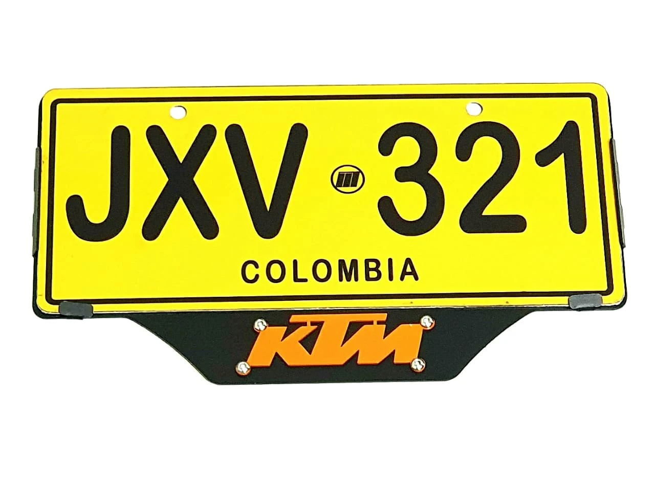 Portaplaca Acero Inoxidable KTM 3D - Protege y realza la estética de tu moto
