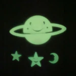 Set x2 Planeta y Estrellas Luminosas Adhesivas - Transforma la noche infantil en magia espacial - Imagen 5