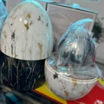 Juego de cubiertos acero inoxidable forma huevo - Sirve a 6 personas con almacenamiento decorativo - Imagen 2