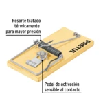 Set x4 Trampa Raton Madera 4'' X 2Unid - Imagen 2