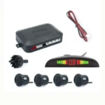 Kit sensor de reversa negro para carro: caja control, display LED, 4 sensores, broca.