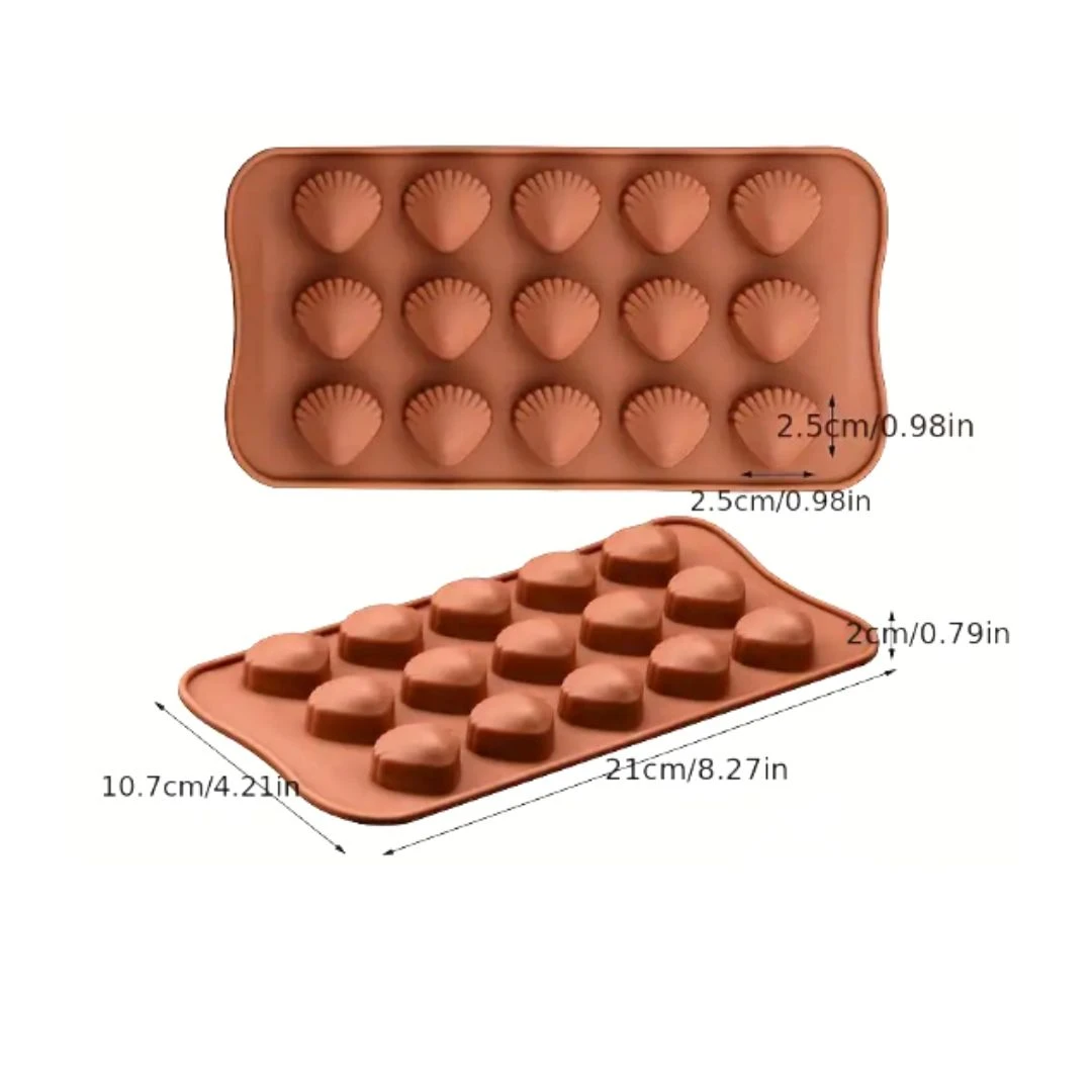 Set x4 Moldes Silicona Concha Marina - Crea chocolates y dulces temáticos fácilmente