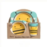 Set Vajilla Bebes Niños Bambu 5 Piezas - Imagen 2