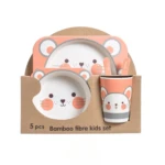 Set Vajilla Bebes Niños Bambu 5 Piezas - Imagen 3