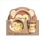 Set Vajilla Bebes Niños Bambu 5 Piezas - Imagen 6