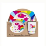 Set Vajilla Bebes Niños Bambu 5 Piezas - Imagen 5